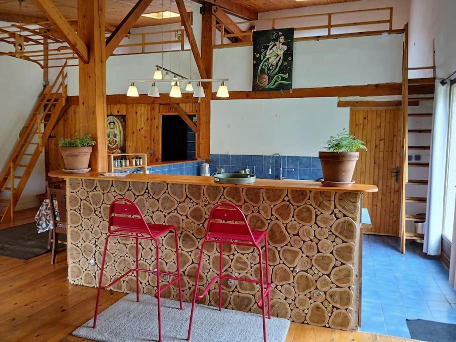 Bright Loft With Mountain And Nature View Sougraigne ภายนอก รูปภาพ
